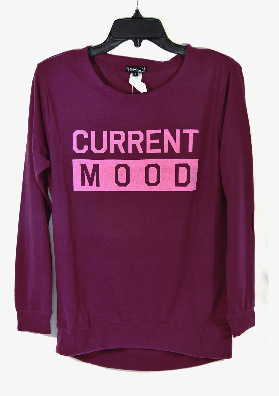Current Mood By Fifth Sun Brushed Fleece Sweatshirt - Juniors, Eggplant,
