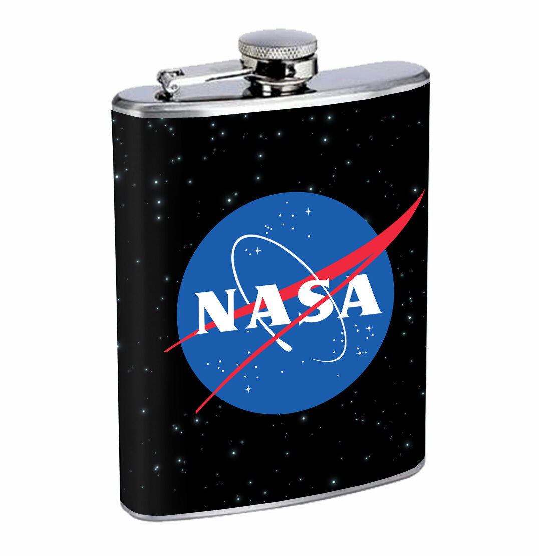 Flask Nasa Space Program 01r 8oz Stainless Steel Hip Drinking Whiskey