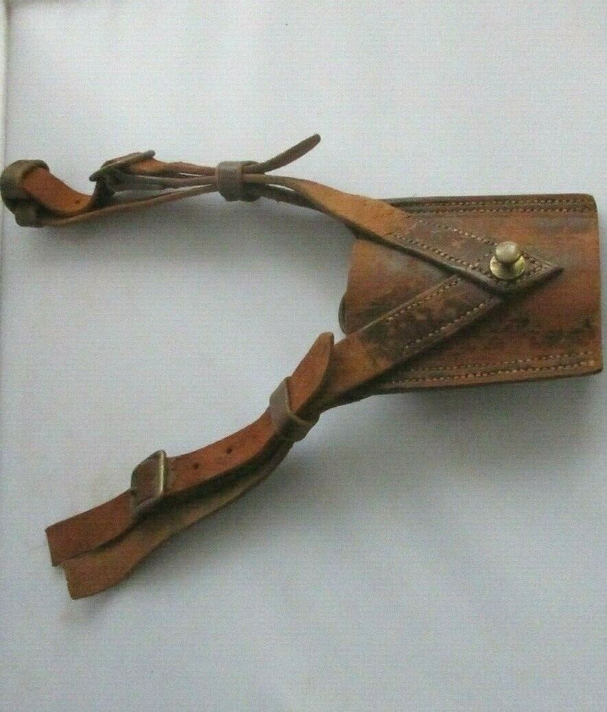 Antique Ww1 British Army Officers Sam Browne Sword Frog Leather Belt Holder