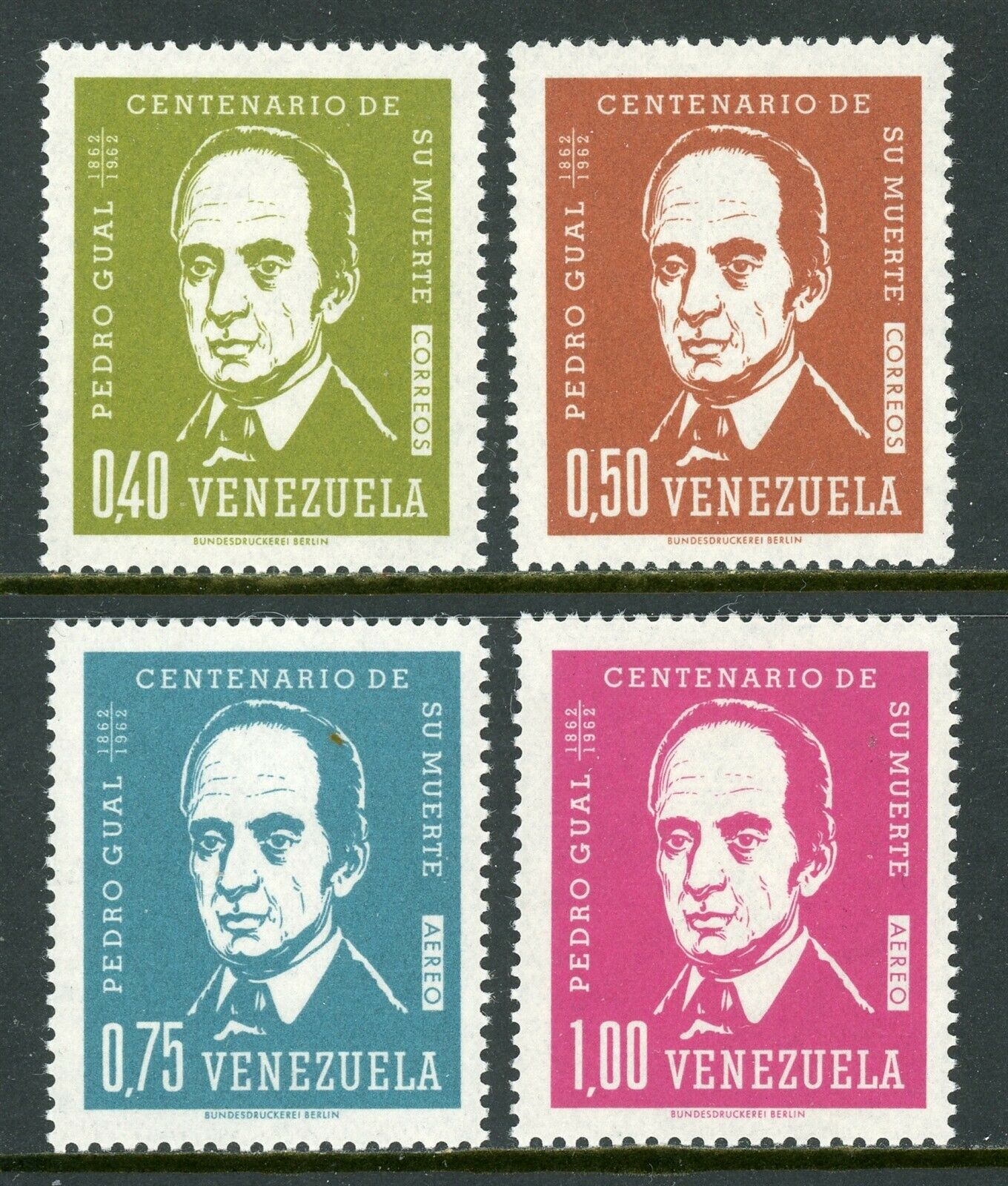 Venezuela Scott #852-c848 Mnh Pedro Gual Statesman Cv$3+