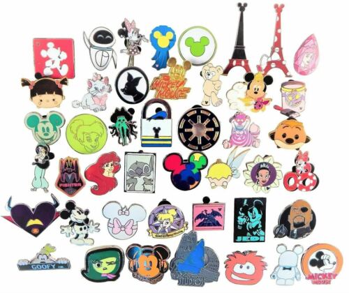 Disney Pin Trading 30 Assorted Pin Lot - Brand New Pins - No Doubles - Tradable
