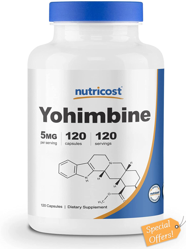 Nutricost Yohimbine Hcl 5mg, 120 Capsules Extra Strength