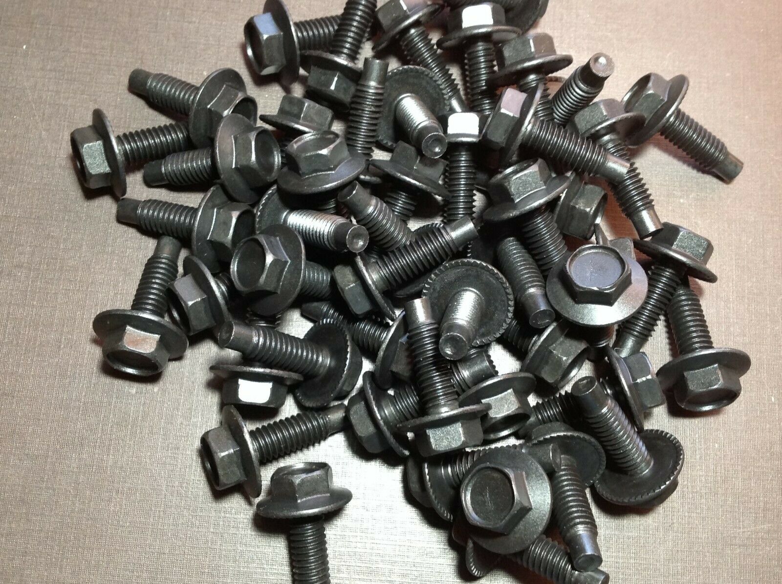 50 Pcs 5/16-18 X 1" Fender Body Indented Hex Head Flange Washer Bolts Fits Ford