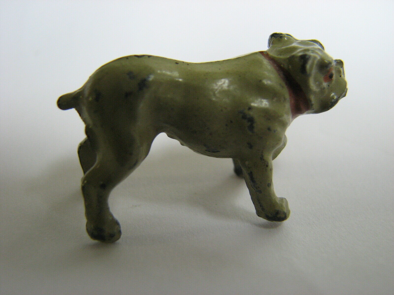 Antique Miniature Metal Bulldog Figurine-marked England