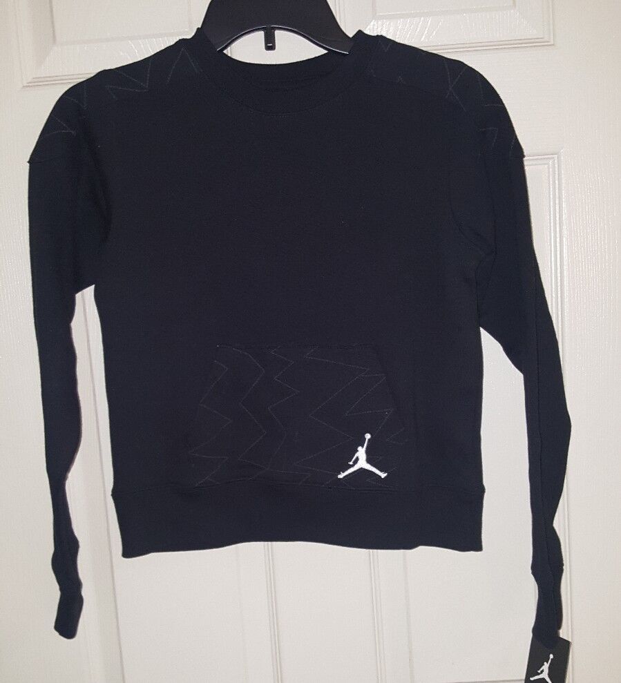 New Nike Air Jordan Jumpman Youth Black  Sweatshirt Large 12-13