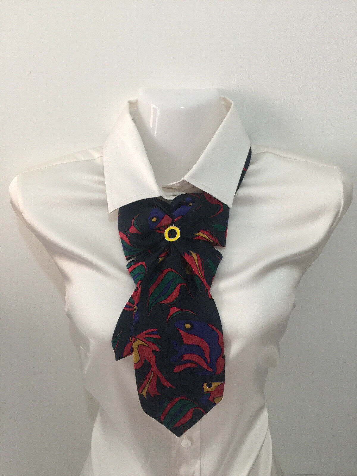 Tie Women's. Silk 100% Italy. Collar, Necklace, Necktie, Cravat. Hand-made