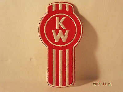Kenworth Trucks 3 1/2" Tall Logo Red/white Embroidered Iron-on Patch