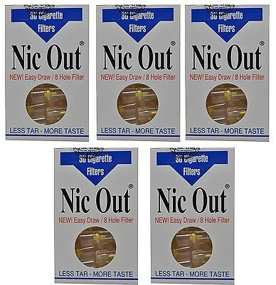 5 Packs Nic-out Cigarette Filters Total 150 Tips Cut The Tar Keep The Taste