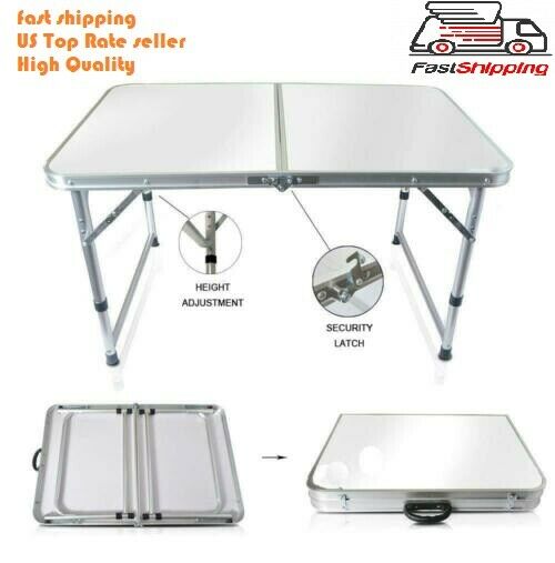 Portable Indoor Outdoor Aluminum Folding Table 4' Picnic Party Camping Us Seller