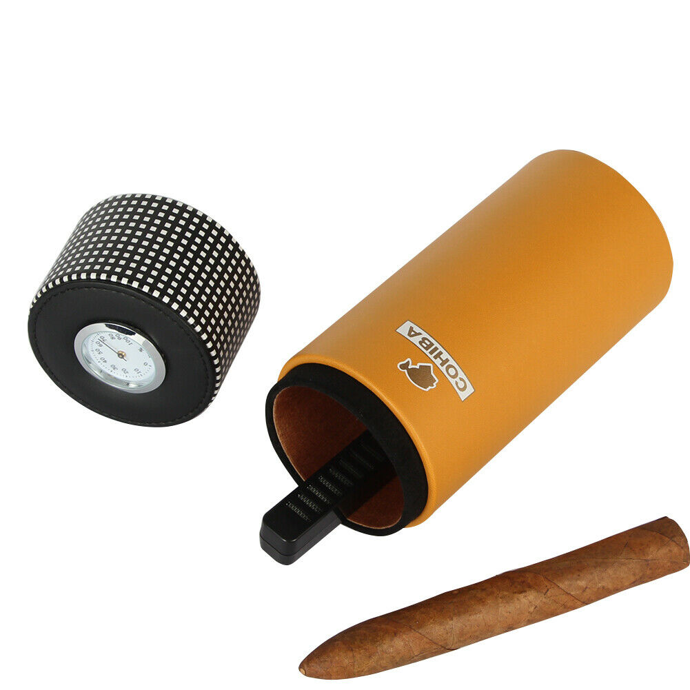 Cohiba Travel Cigar Tubes Humidor Cigars Case Cedar Wood Humidifier Box Gift