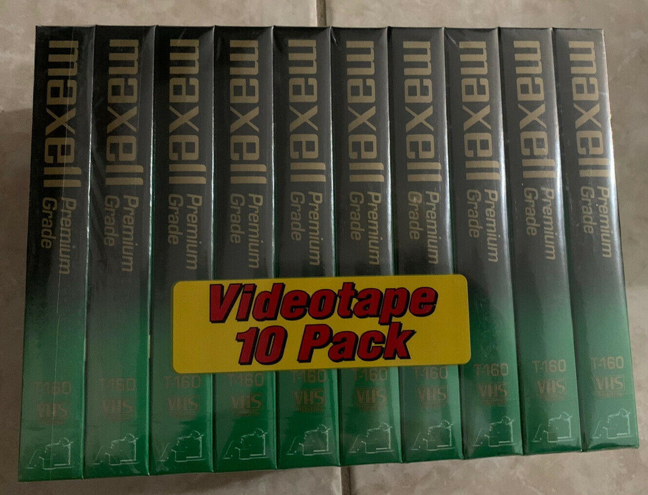 Unopened 10 Pack Maxell T-160 Premium Grade Vhs Blank Tapes