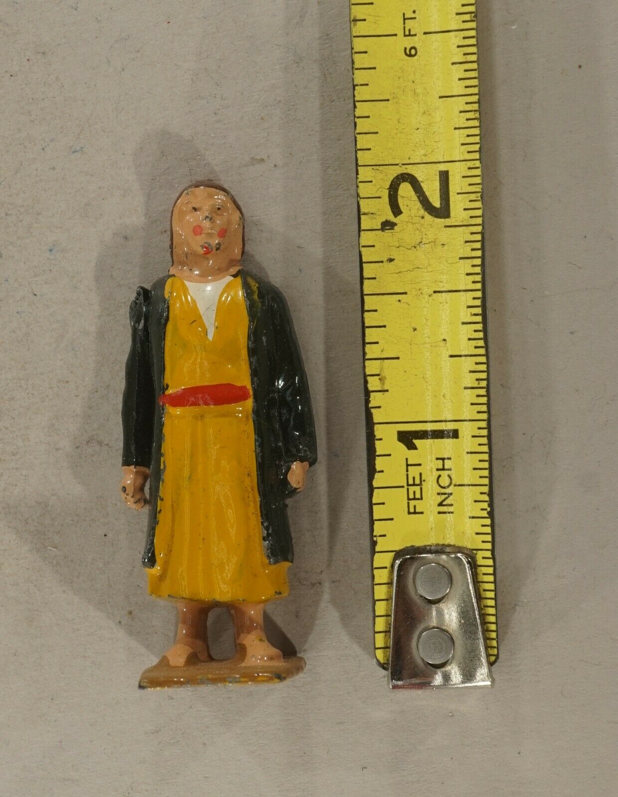 Original Vintage Antique Toy Man W/ Poseable Arm Lead Figure (inv. No. 9427)