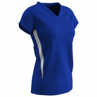 Champro Vj13arywxl  Spike Ladies Volleyball Jersey Royal White Xlarge
