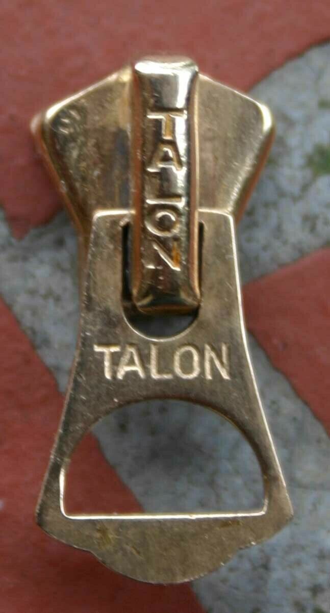Talon Size #5 Model 1939 Brass Triple Marked Zipper Slider  Ww-2 Flight Jacket