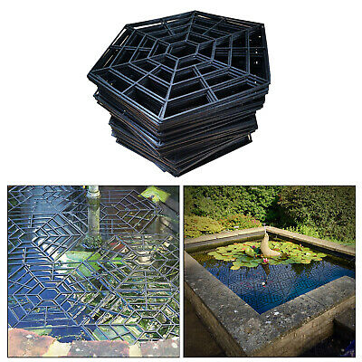 20pcs Plastic Fish Guard Grid Lightweight Pond Protector Floating Net Cover