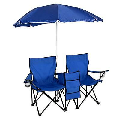 Picnic Double Folding Table Chair With Umbrella Table Cooler Fold Up Beach Chair