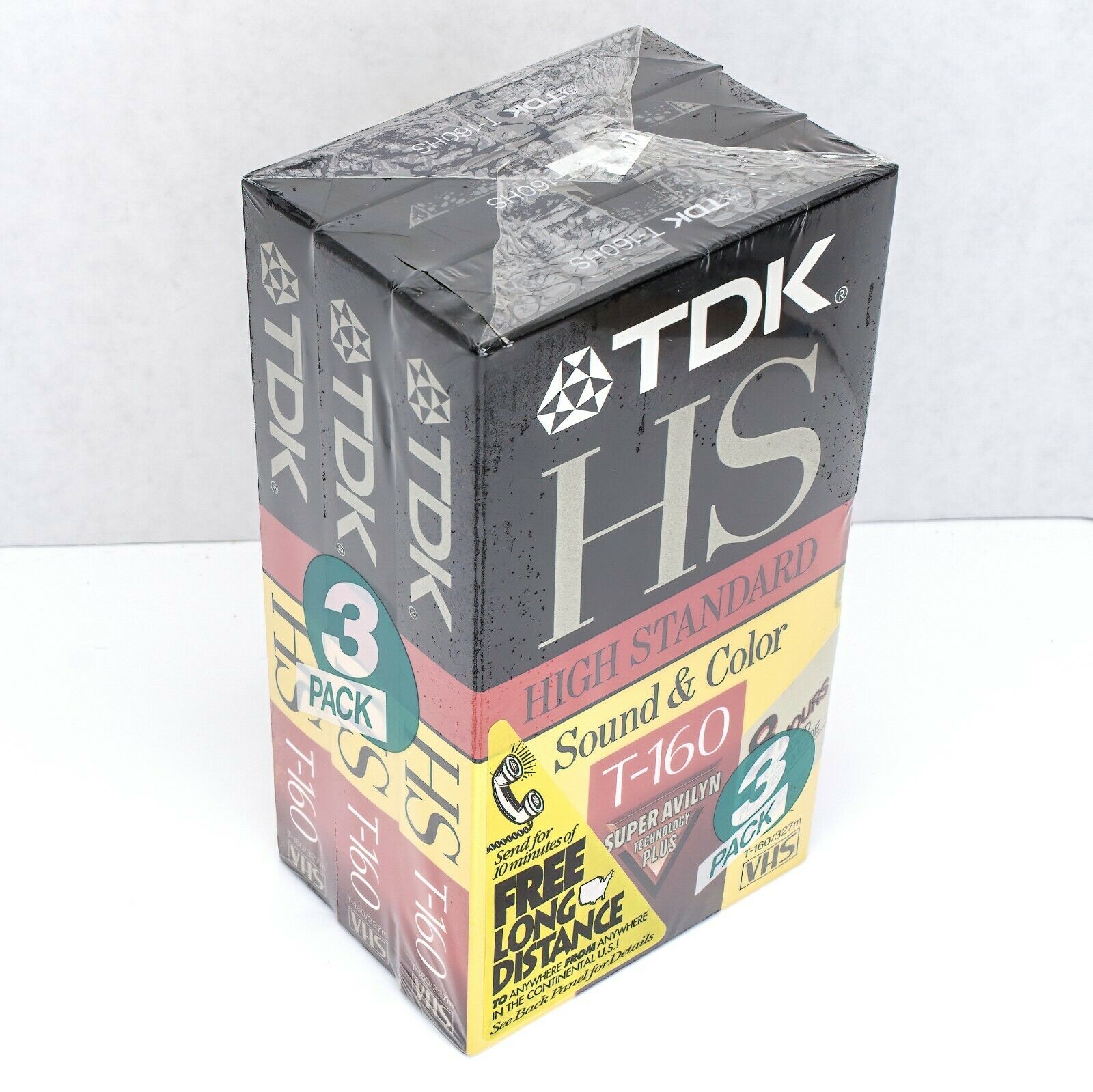 Tdk T-160 8 Hour Vhs Blank Recordable Video Cassette Tape 3-pack Factory Sealed