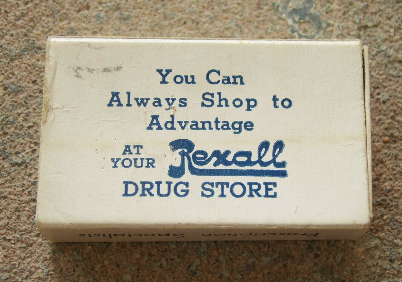 Vintage Burke's Rexall Pharmacy Plainfield, Illinois Empty Rx Box Advertising