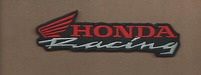 New 1 3/4 X 6 Inch Honda Racing Iron On Patch Free Shipping