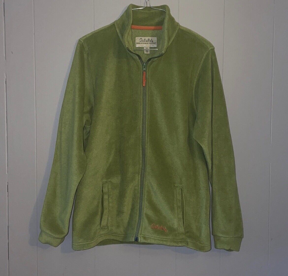 Cabelas Green Full Zip Fleece Youth Size L