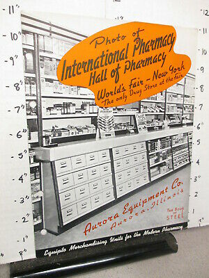 Aurora 1939 Ny World's Fair Pharmacy Drug Store Display Catalog Soda Fountain