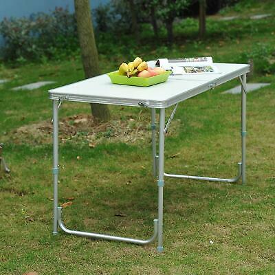 4ft Folding Aluminum Table Desk Portable Outdoor Garden Camping Dining Party Bbq