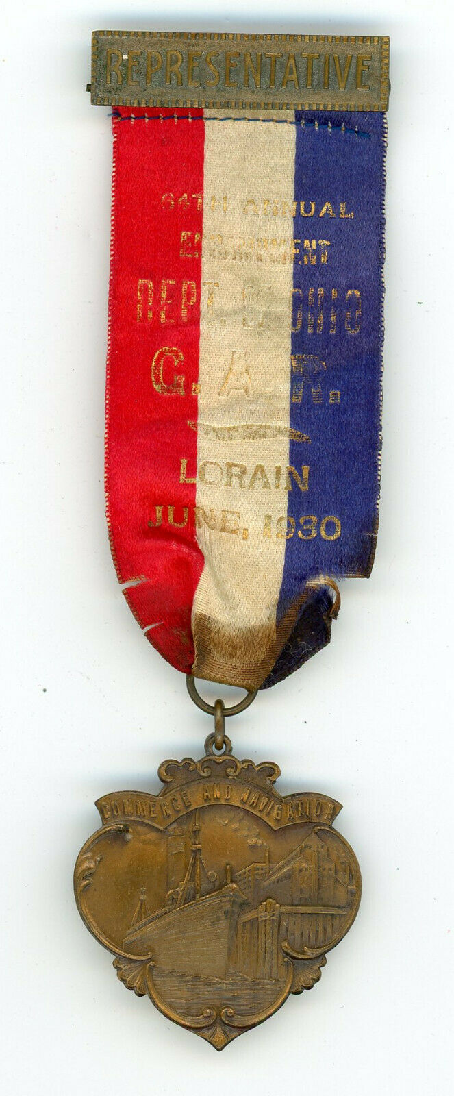 G.a.r. - Grand Army Of The Republic – Gar Lorain, Ohio 1930 Badge