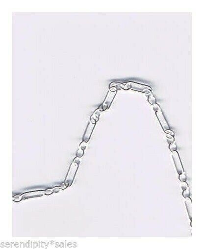 925 Sterling Silver Chain 1.6mm X 5mm Long + Short Links ~ Sold By-the-foot