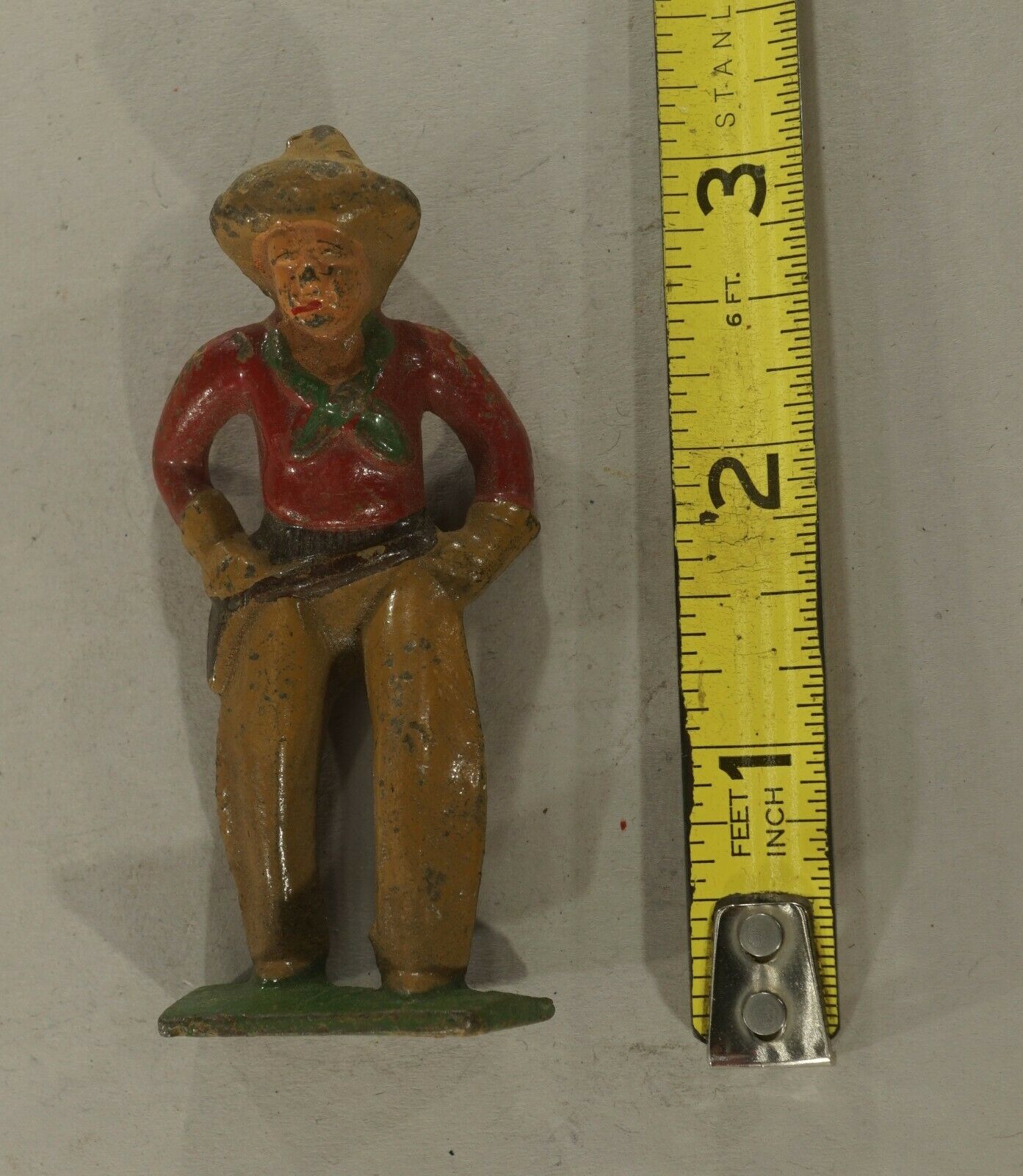 Original Vintage Antique Toy Cowboy Lead Figure (inventory No. 9142)