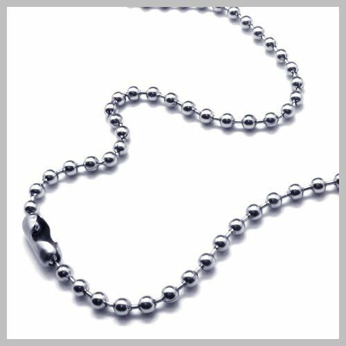 30 Inch Stainless Steel Ball Chain 2.4 Mm Military Spec For Army Dog Tag