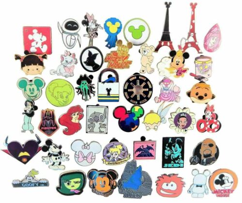 Disney Pin Trading 50 Assorted Pin Lot - Brand New Pins - No Doubles - Tradable