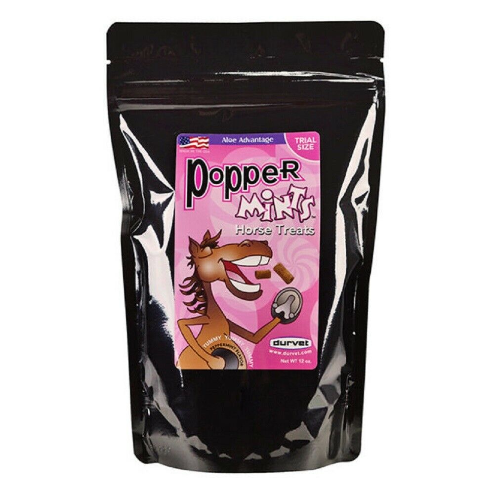 Durvet Popper Mints Horse Treats 12 Oz. Peppermint Flavor For Horses Ponies Mule