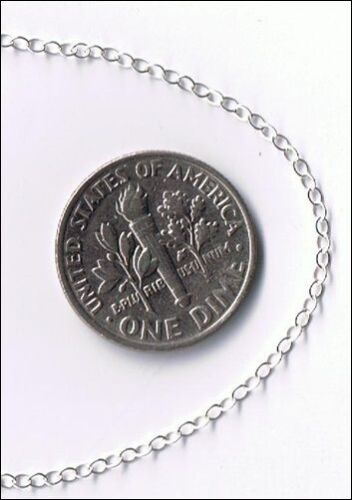 925 Sterling Silver Cable Chain Sold By-the-foot 1.5mm Drawn Flat Oval Link Bulk
