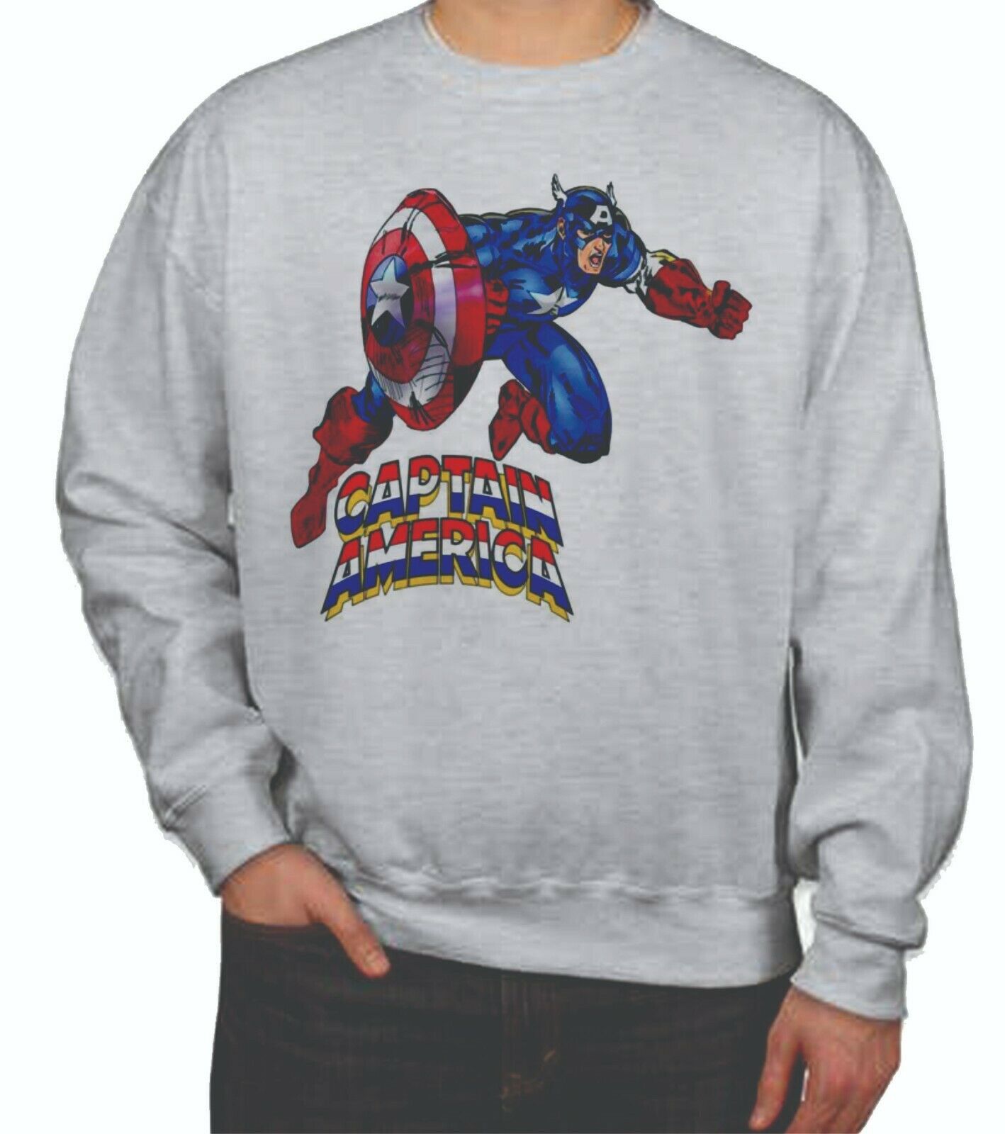 New Childs Sweatshirt  Captain America, Marvel, Super Hero, Cartoon