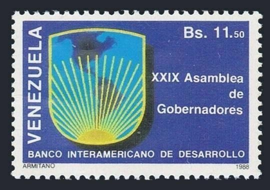 Venezuela 1410,mnh.mi 2511. Assembly Of Inter-american Development Bank,1988.