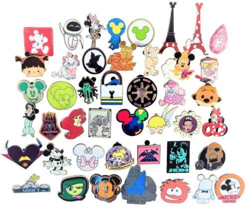 Disney Pin Trading 20 Assorted Pin Lot - Brand New Pins - No Doubles - Tradable