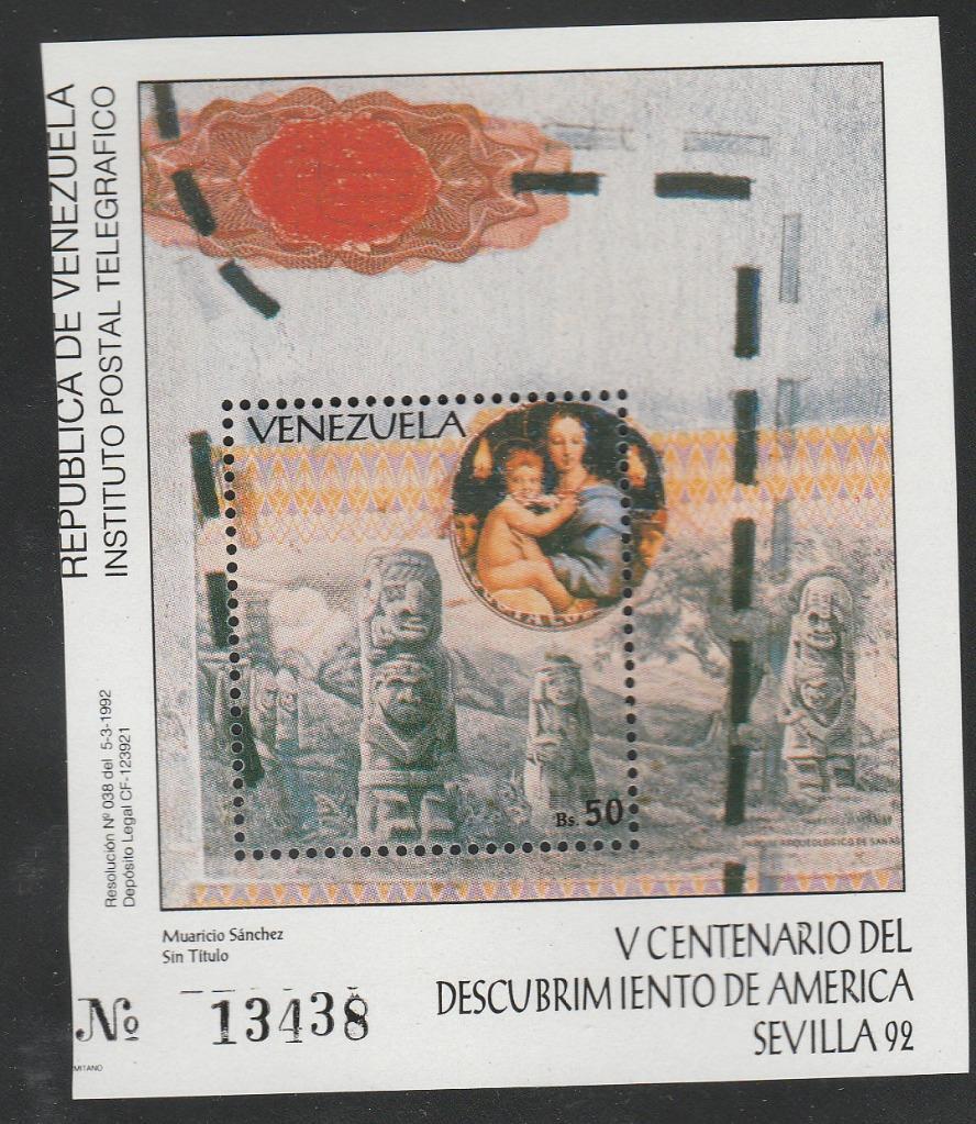 Venezuela Stamps 1992 World Fair Expo’92 Columbus Ss Mnh - Misc22-702