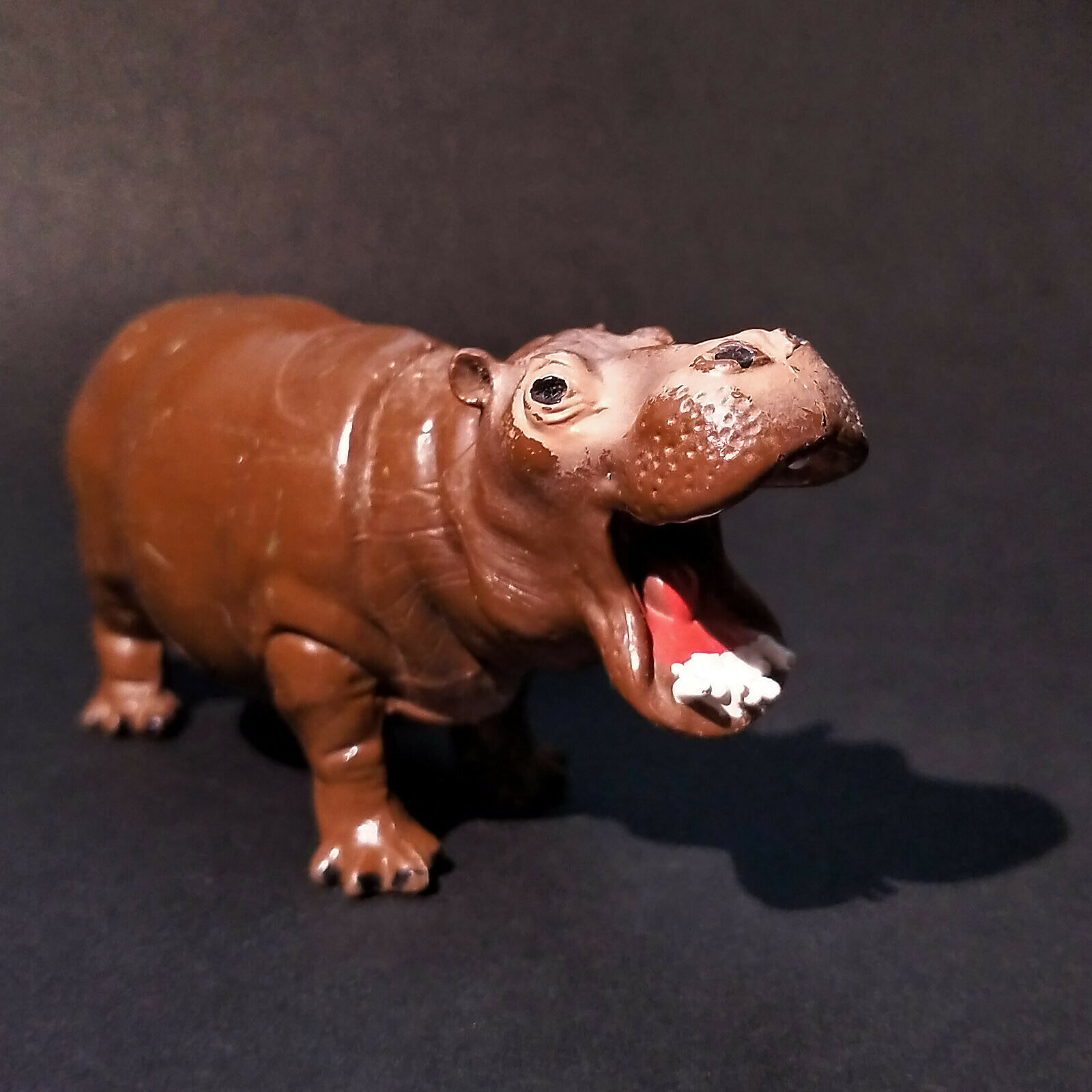 Vintage 1990 Hippo Figure By Miniland From Spain Wild Zoo Animals Hippopotamus
