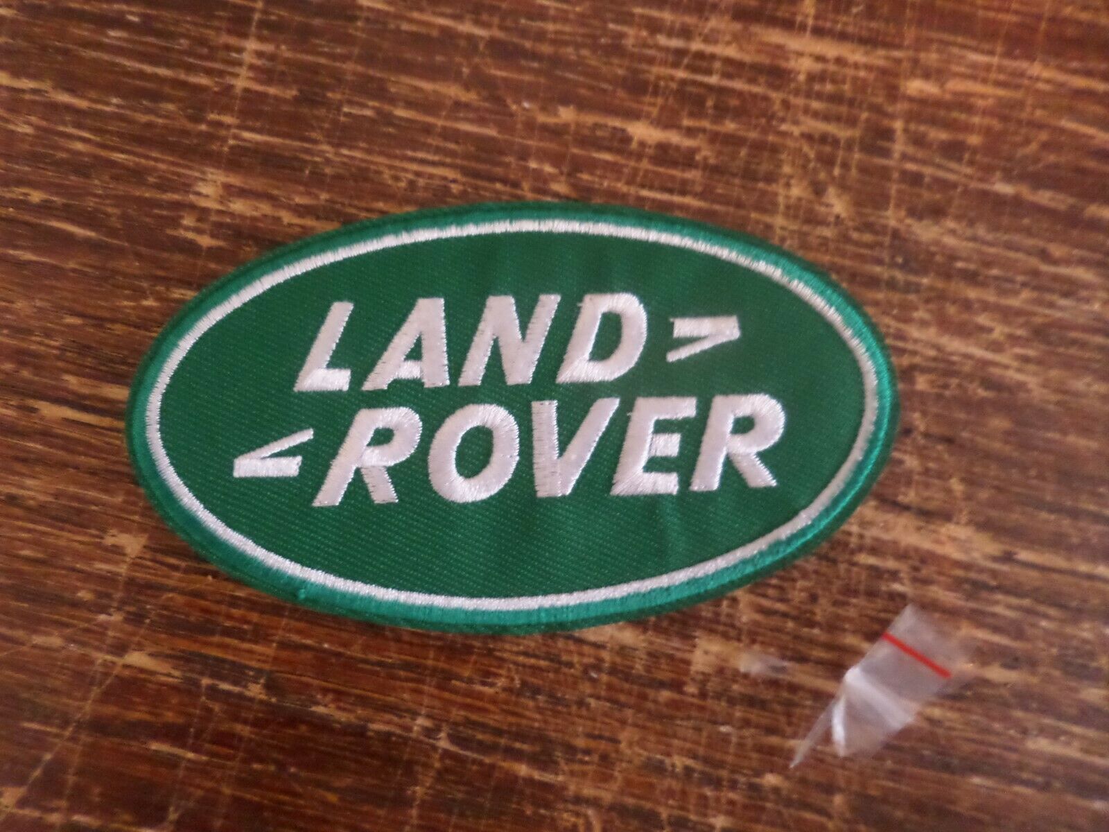 Land Rover" Automotive White & Green Embroidered 2-3/8 X 4  Iron On Patch
