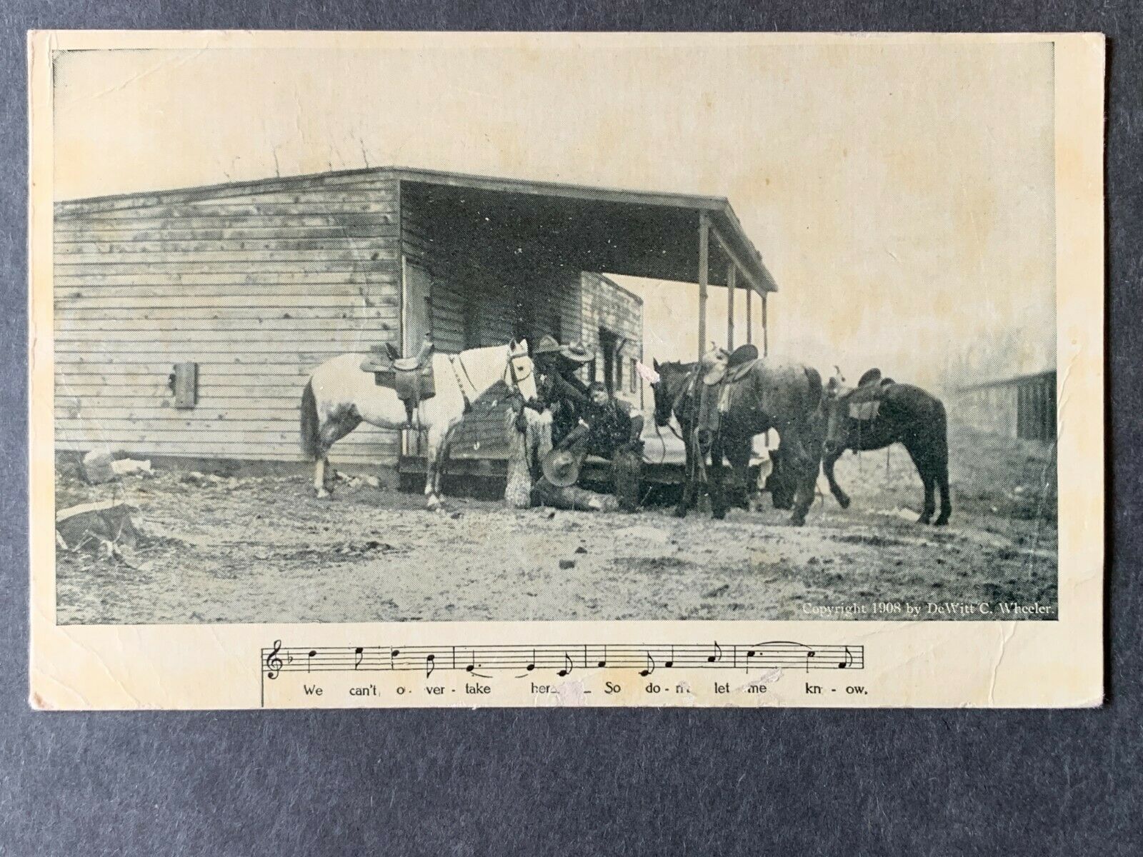 Rural Scene With Horses Dewitt C. Wheeler Litho Postcard H1234085155