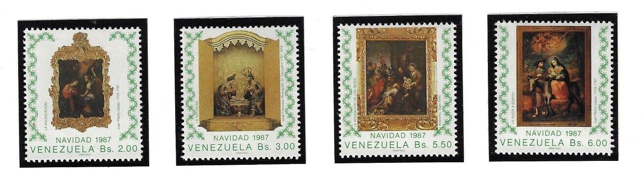 Venezuela: 1987; Scott 1396, Set Christmas 4 Val., Mnh, Ebv205