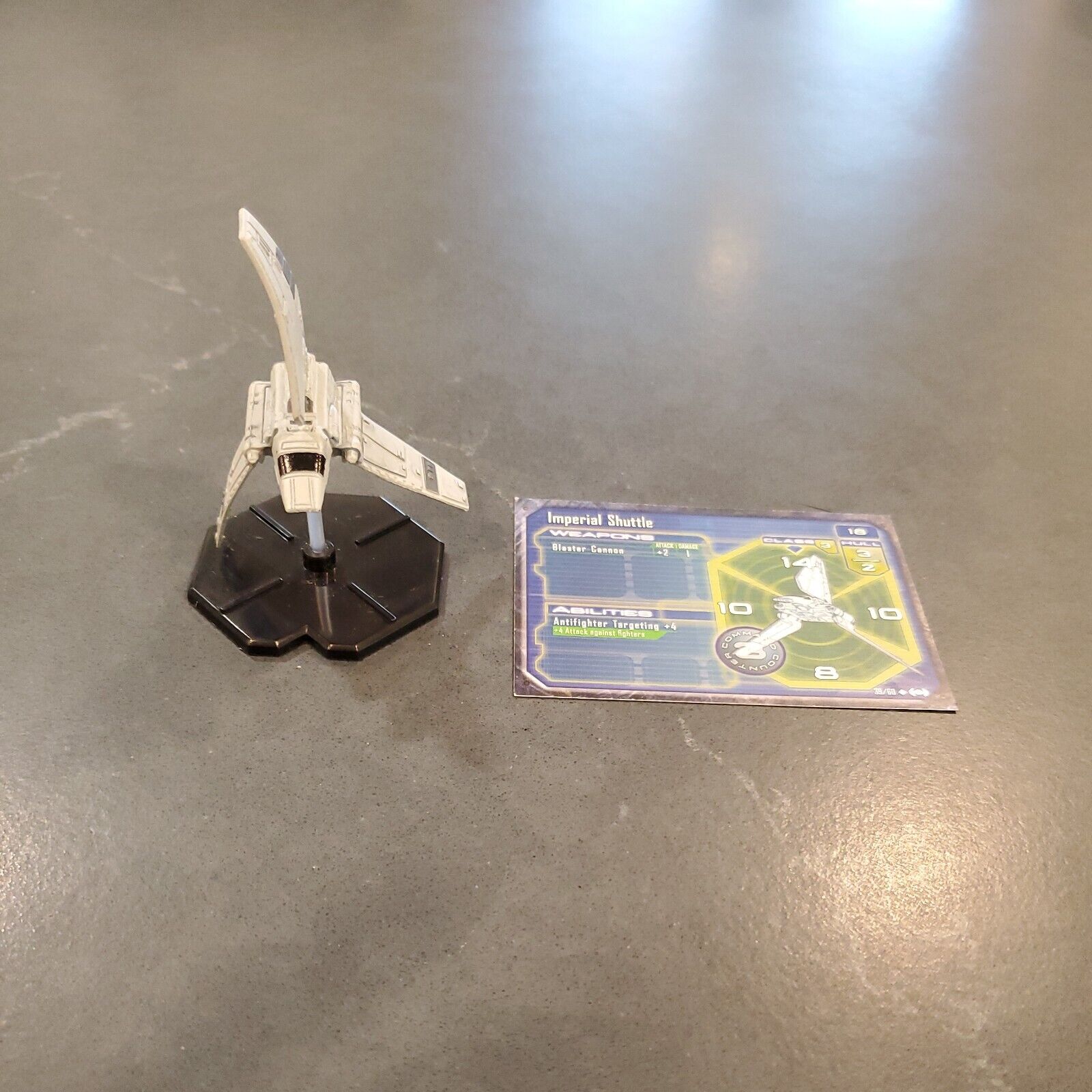 Star Wars Miniatures Starship Battles Imperial Shuttle Ssb W/ Card Mini Rpg
