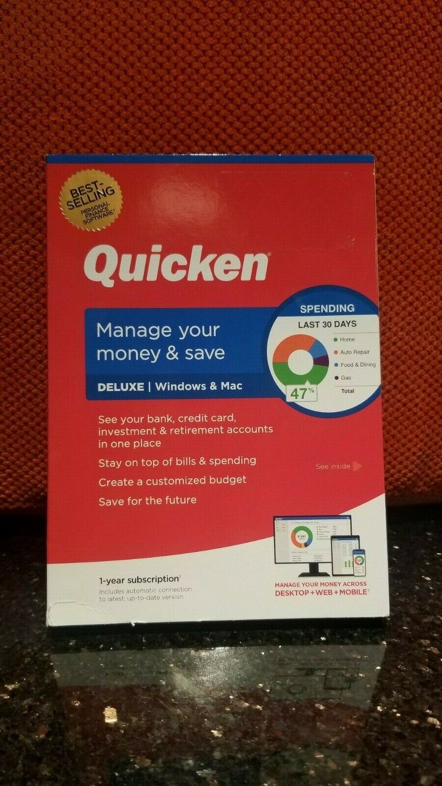Quicken Deluxe 2021 For Pc And Mac, Cd In Box, 1 Yr Subscription, New & Sealed