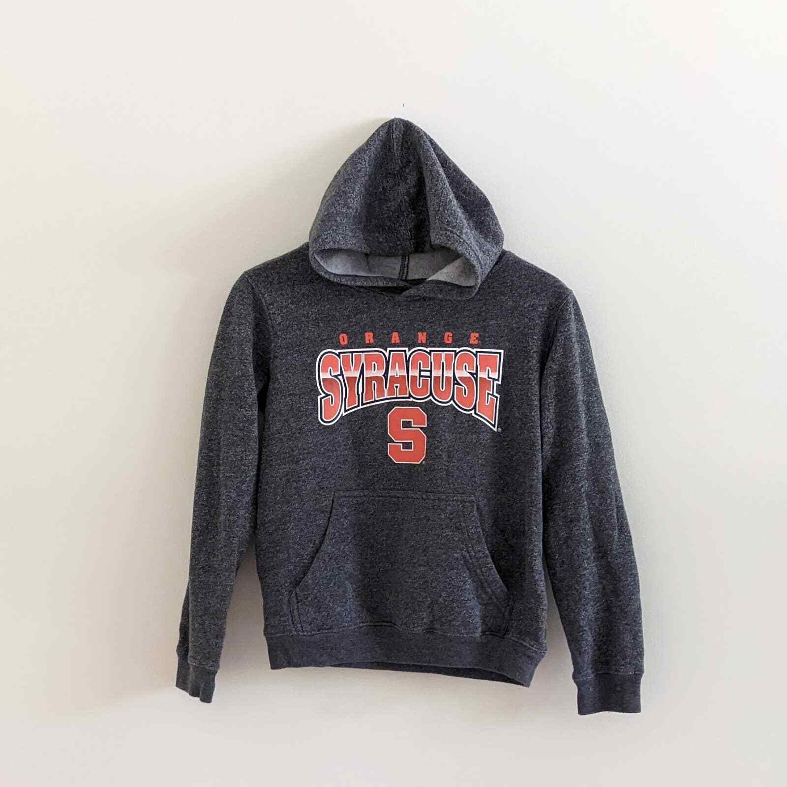 Syracuse Orange Hoodie Sweatshirt Boys Size Medium/10-12 Gray Orange Kangaroo